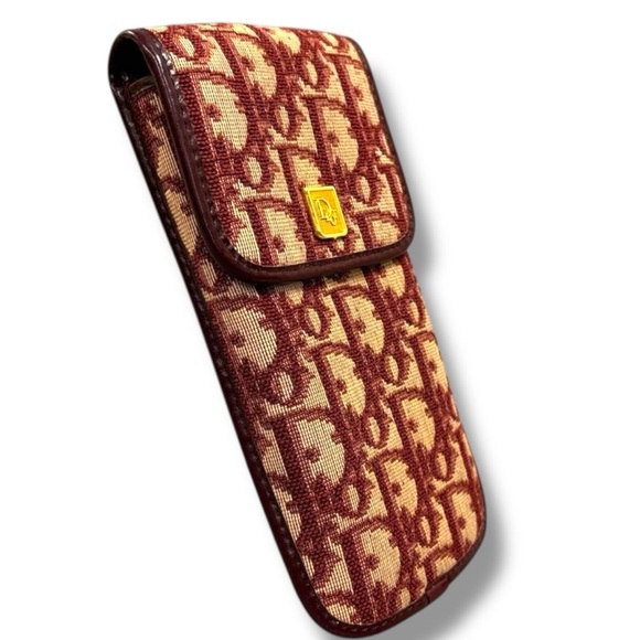 Christian Dior Oblique Trotter Phone Case Eyeglass Holder Pouchette Bag Vintage - Picture 4 of 10